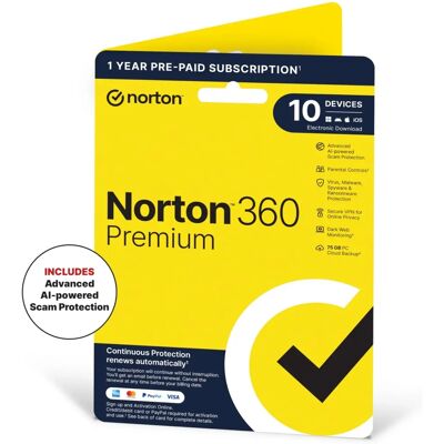 Norton - 360 Premium 2023 - 10 devices - Antivirus software Norton - 360 Premium 2023 - 10 devices - Antivirus software