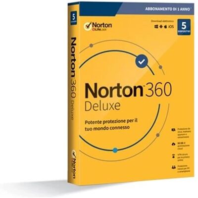 Norton 360 Deluxe 2020 Antivirus - Sicurezza - 5 Licenze - 1 Anno Norton 360 Deluxe 2020 Antivirus - Sicurezza - 5 Licenze - 1 Anno
