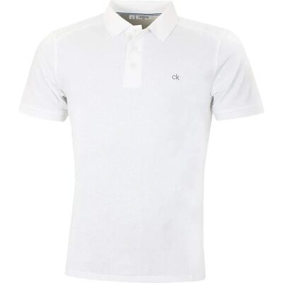 Polo de golf à col en maille côtelée à 3 boutons Calvin Klein Campus - Polo Shirt - Publicité Polo de golf à col en maille côtelée à 3 boutons Calvin Klein Campus - Polo Shirt - Publicité