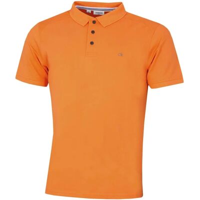 Calvin Klein Camisa Polo de Golfe com 3 Botões e Gola Canelada - Polo Shirt Calvin Klein Camisa Polo de Golfe com 3 Botões e Gola Canelada - Polo Shirt
