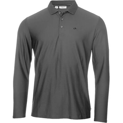 Calvin Klein Polo à Manches Longues 2021 Charcoal - Polo de Golf - Publicité Calvin Klein Polo à Manches Longues 2021 Charcoal - Polo de Golf - Publicité