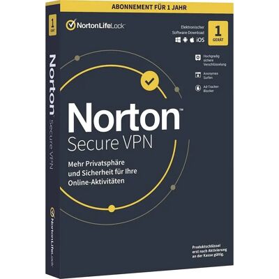 Norton Secure VPN Sicherheitssoftware 1 Gerät - Sicherheit Norton Secure VPN Sicherheitssoftware 1 Gerät - Sicherheit