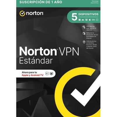 Norton - VPN Standard - 5 dispositivos - VPN servicio - 1 año Norton - VPN Standard - 5 dispositivos - VPN servicio - 1 año