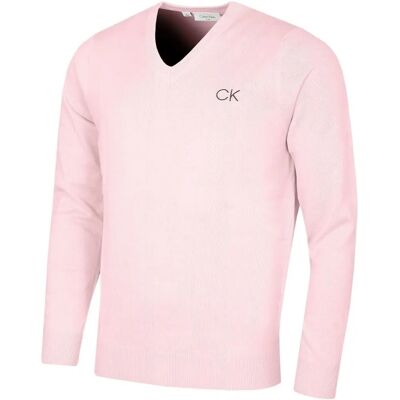 Calvin Klein Homme Rose 2025 Pull de Golf Confort Durable à V - Publicité Calvin Klein Homme Rose 2025 Pull de Golf Confort Durable à V - Publicité