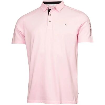Calvin Klein Uni Golf Polo Shirt - Baby Pink - Breathable & Moisture Wicking Calvin Klein Uni Golf Polo Shirt - Baby Pink - Breathable & Moisture Wicking