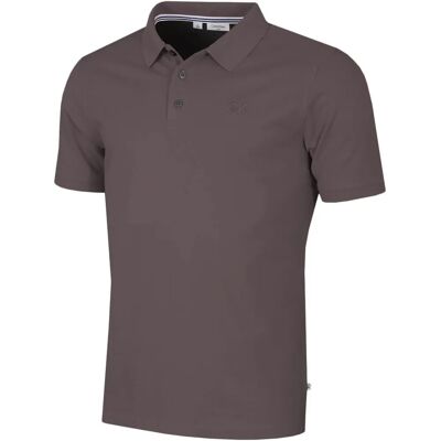 Polo de golfe Calvin Klein North Coast Slate que absorve a umidade Polo de golfe Calvin Klein North Coast Slate que absorve a umidade