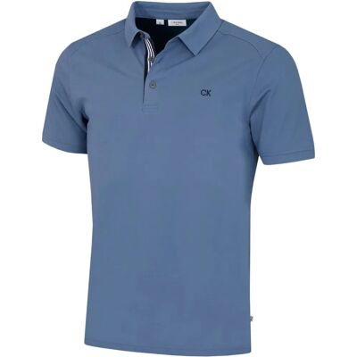 Camisa polo de golfe Campus Sport Calvin Klein - Absorve a umidade, Azul Jeans Camisa polo de golfe Campus Sport Calvin Klein - Absorve a umidade, Azul Jeans
