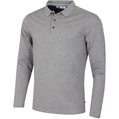 Calvin Klein Homme 2025 Polo à Manches Longues Extensible - Polo de Golf - Publicité Calvin Klein Homme 2025 Polo à Manches Longues Extensible - Polo de Golf - Publicité