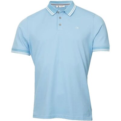 Calvin Klein 2025 Campus Ciel Piqué Polo - Polo de Golf - Publicité Calvin Klein 2025 Campus Ciel Piqué Polo - Polo de Golf - Publicité