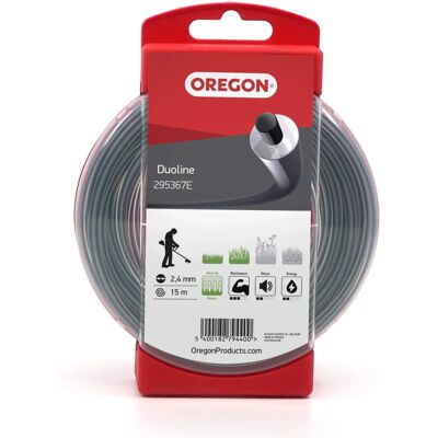 Oregon - Filo per decespugliatore Tondo Duoline Trasparente/Nero 2,4mm 15m Oregon - Filo per decespugliatore Tondo Duoline Trasparente/Nero 2,4mm 15m