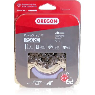 Corrente de motosserra Oregon PowerSharp - 62 elos - Afiamento automático Corrente de motosserra Oregon PowerSharp - 62 elos - Afiamento automático