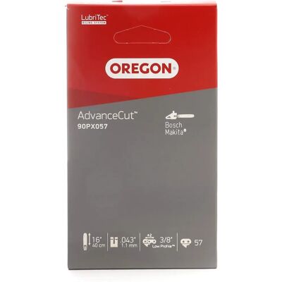 Oregon Chainsaw Chain Model 90PX057E - 3/8-Inch Pitch, 1.1mm Gauge, 57 Links - Professional-Grade Oregon Chainsaw Chain Model 90PX057E - 3/8-Inch Pitch, 1.1mm Gauge, 57 Links - Professional-Grade