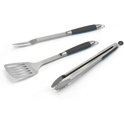 Set di Utensili da Barbecue in Acciaio Inox 3 Pezzi - Durevole & Sicuro Set di Utensili da Barbecue in Acciaio Inox 3 Pezzi - Durevole & Sicuro