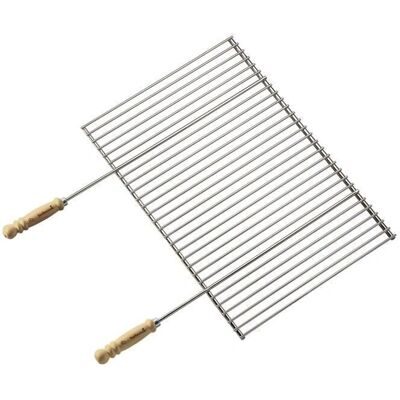 Barbecook Modèle BC-ACC-7159 Grille en acier inoxydable avec poignée en bois - Grille de barbecue - Publicité Barbecook Modèle BC-ACC-7159 Grille en acier inoxydable avec poignée en bois - Grille de barbecue - Publicité