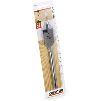 KREATOR Mèche pour Bois - 25x152 mm - Mèche pour Bois - Publicité KREATOR Mèche pour Bois - 25x152 mm - Mèche pour Bois - Publicité