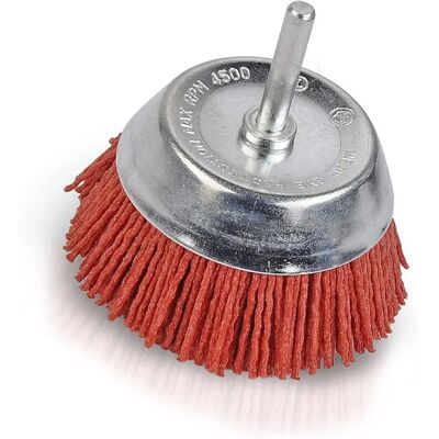 Brosse abrasive en nylon 75 mm - Accessoire pour perceuse - Publicité Brosse abrasive en nylon 75 mm - Accessoire pour perceuse - Publicité