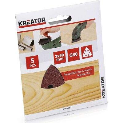 Kreator Modello Grit 80 Set di Tamponi Abrasivi Triangolari Kreator Modello Grit 80 Set di Tamponi Abrasivi Triangolari