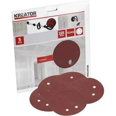 Mistral Kreator - Set van 5 schijven 240 grit - 225mm Mistral Kreator - Set van 5 schijven 240 grit - 225mm