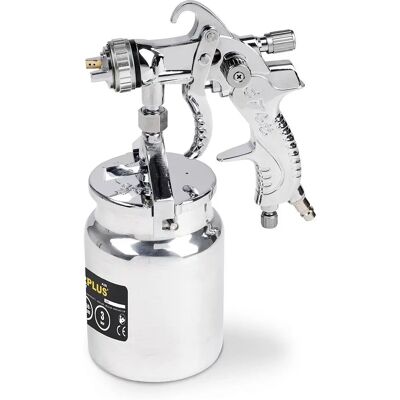 Powerplus Powair0110 Silber HVLP Farb Sprühpistole - 3 Bar, 283 L/min Powerplus Powair0110 Silber HVLP Farb Sprühpistole - 3 Bar, 283 L/min