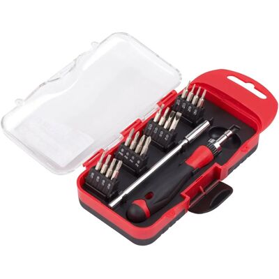 Kreator KRT400007 Tragbares Ratschen-Schraubendreher-Set - 18 Stück Kreator KRT400007 Tragbares Ratschen-Schraubendreher-Set - 18 Stück