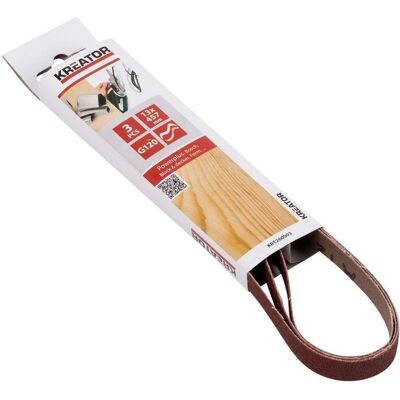 KREATOR Elektrische Feilen Schleifset - 3 Streifen 13x457mm Körnung 120 KREATOR Elektrische Feilen Schleifset - 3 Streifen 13x457mm Körnung 120