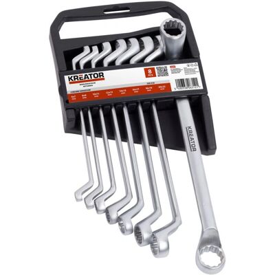 Kreator Chroom-vanadium Moersleutelset - 8 Stuks, 6-22mm - Satijnafwerking Kreator Chroom-vanadium Moersleutelset - 8 Stuks, 6-22mm - Satijnafwerking