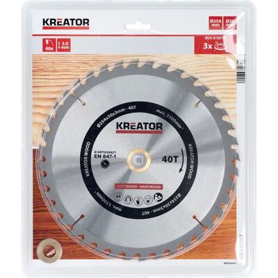 Kreator 254mm 40Z Circular Saw Blade - 30mm Bohrung Kreator 254mm 40Z Circular Saw Blade - 30mm Bohrung