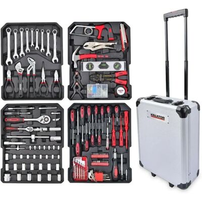 Kreator KRT951011 - Set di attrezzi 253 pezzi in valigia in alluminio Kreator KRT951011 - Set di attrezzi 253 pezzi in valigia in alluminio