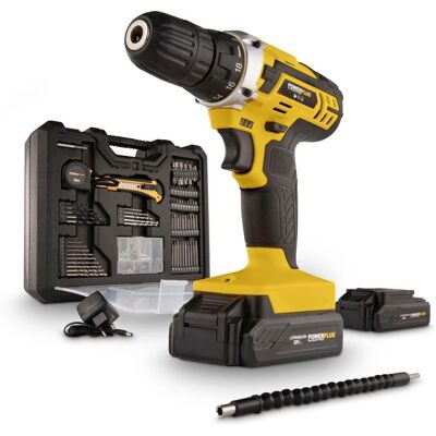 Powerplus POWX00830 - Akku Bohrmaschine - 20V, 134 Zubehörteile Powerplus POWX00830 - Akku Bohrmaschine - 20V, 134 Zubehörteile