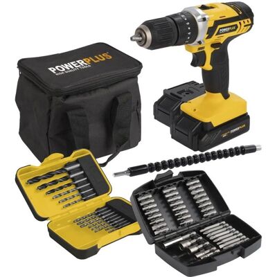 PowerPlus Taladro Percutor a Batería 20V - 40Nm, 3 en 1 PowerPlus Taladro Percutor a Batería 20V - 40Nm, 3 en 1
