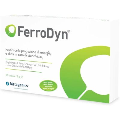 Metagenics Belgium Bvba FerroDyn HI - Integratore di energia e ferro 30 capsule Metagenics Belgium Bvba FerroDyn HI - Integratore di energia e ferro 30 capsule