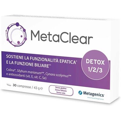 Metagenics MetaClear - Supporta la Funzione Epato - 30 Compresse Metagenics MetaClear - Supporta la Funzione Epato - 30 Compresse