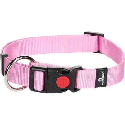 Flamingo Hondenhalsband - Nylon Zigzag Roze 45-65cm - Hondenaccessoire Flamingo Hondenhalsband - Nylon Zigzag Roze 45-65cm - Hondenaccessoire