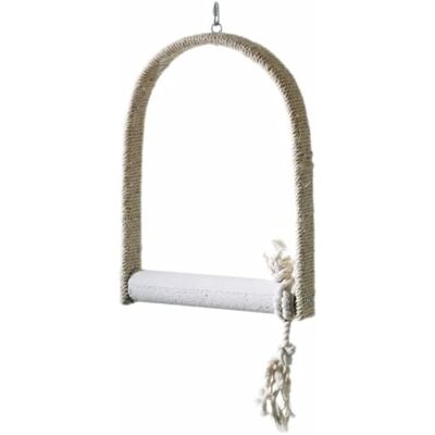 Balancier pour Oiseaux FLAMINGO - Sisal et bois durables - Accessoire pour cage de perroquet Balancier pour Oiseaux FLAMINGO - Sisal et bois durables - Accessoire pour cage de perroquet