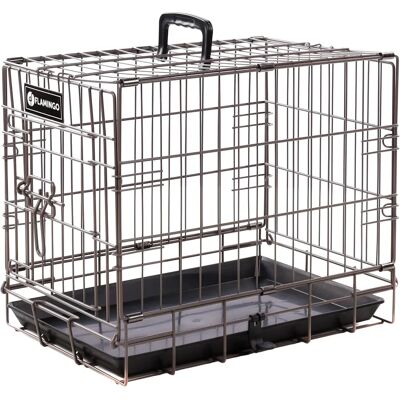 FLAMINGO Ebo Huisdierenkooi - Metaal - 47x31x38cm - Huisdierenkooi FLAMINGO Ebo Huisdierenkooi - Metaal - 47x31x38cm - Huisdierenkooi