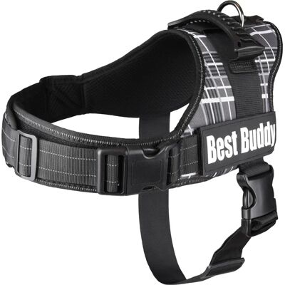Flamingo Dog Harness - Best Buddy Pluto Grid Flamingo Dog Harness - Best Buddy Pluto Grid