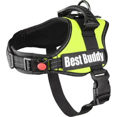 Imbracatura per cane Flamingo - 60-80cm, Verde neon - Nylon, Imbottito, Regolabile Imbracatura per cane Flamingo - 60-80cm, Verde neon - Nylon, Imbottito, Regolabile