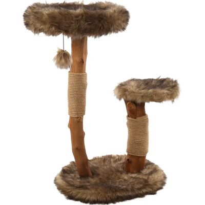 Flamingo Betula 2 Katzenbaum - Naturholz, Jutekratzstämme, Plüschbezug, Stabil Flamingo Betula 2 Katzenbaum - Naturholz, Jutekratzstämme, Plüschbezug, Stabil