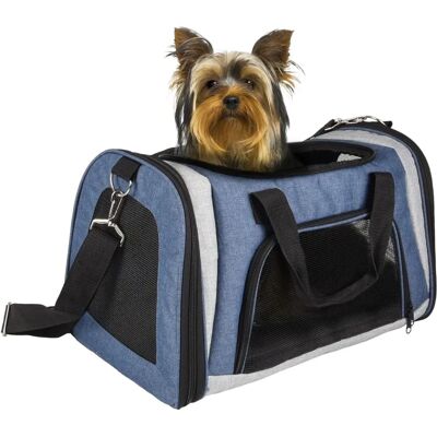 Bolsa de transporte Flamingo - 46x28x28cm - Con estilo para gatos y perros pequeños Bolsa de transporte Flamingo - 46x28x28cm - Con estilo para gatos y perros pequeños