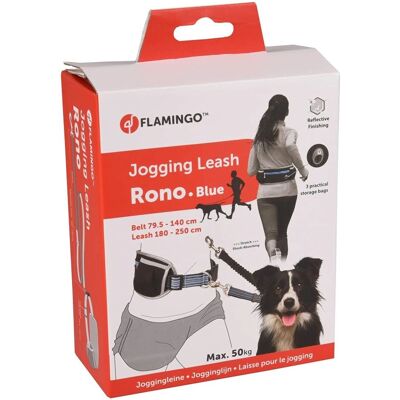 Flamingo Dog Leash & Waist Belt Kit - Adjustable, Reflective, Shock Absorbing Flamingo Dog Leash & Waist Belt Kit - Adjustable, Reflective, Shock Absorbing