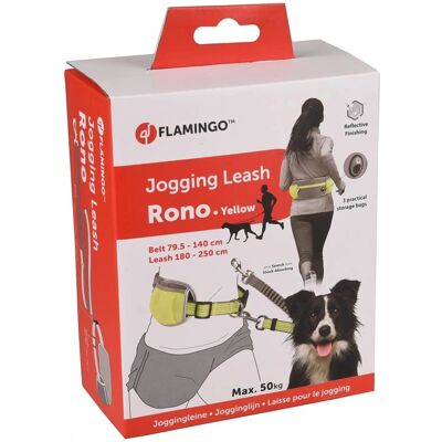 Flamingo Dog Leash and Belt Kit - Adjustable, Reflective, Lightweight Flamingo Dog Leash and Belt Kit - Adjustable, Reflective, Lightweight