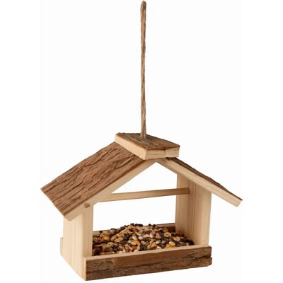 LOO - LOO - 23x11x16 cm - hout met schors - Vogelvoederhouder LOO - LOO - 23x11x16 cm - hout met schors - Vogelvoederhouder