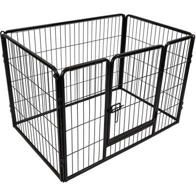 Flamingo Hondenkennel Kazan van staal zwart - Hond Flamingo Hondenkennel Kazan van staal zwart - Hond