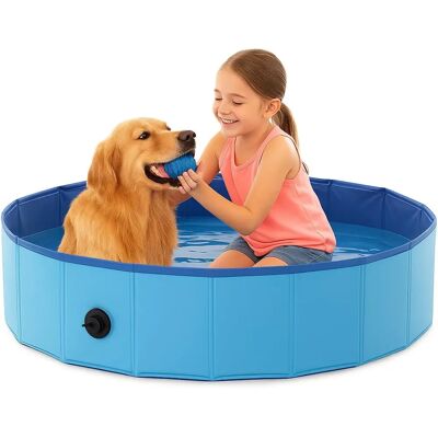 Piscina per cani Flamingo Splatter - 80 cm - Blu e azzurro Piscina per cani Flamingo Splatter - 80 cm - Blu e azzurro