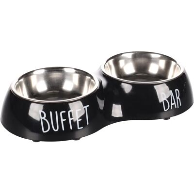 Flamingo Double Bowl - 11cm, 2x230ml - Bowls Flamingo Double Bowl - 11cm, 2x230ml - Bowls