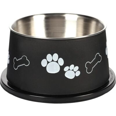Bol en acier inoxydable Flamingo Bella Kena pour chiens à longues oreilles - Noir - 900 ml Bol en acier inoxydable Flamingo Bella Kena pour chiens à longues oreilles - Noir - 900 ml