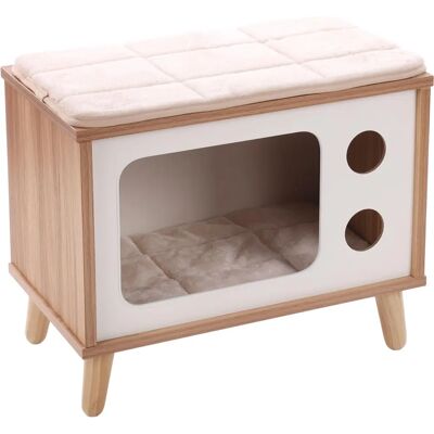 Cama para Gatos Flamingo Fino TV - Madera, Moderna, 50x29x41cm Cama para Gatos Flamingo Fino TV - Madera, Moderna, 50x29x41cm