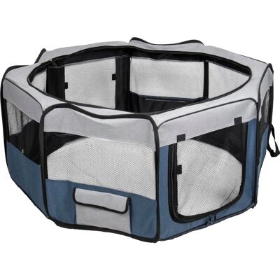 Corral para mascotas Flamingo - Plegable, 8 Paneles, Azul - Jaula para mascotas Corral para mascotas Flamingo - Plegable, 8 Paneles, Azul - Jaula para mascotas