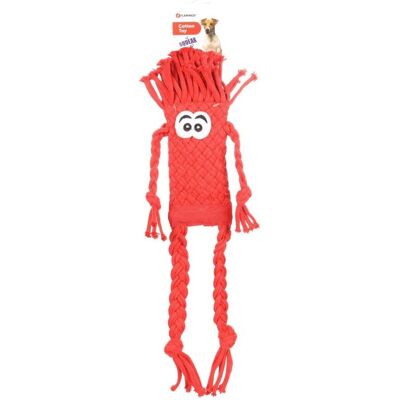 Flamingo Honden Speelgoed - 48 cm Katoenen Touw met Pieper Flamingo Honden Speelgoed - 48 cm Katoenen Touw met Pieper