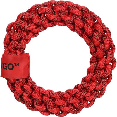 Flamingo Dog Toy - Braided Rope, Ring & Tug - 20/25cm Flamingo Dog Toy - Braided Rope, Ring & Tug - 20/25cm